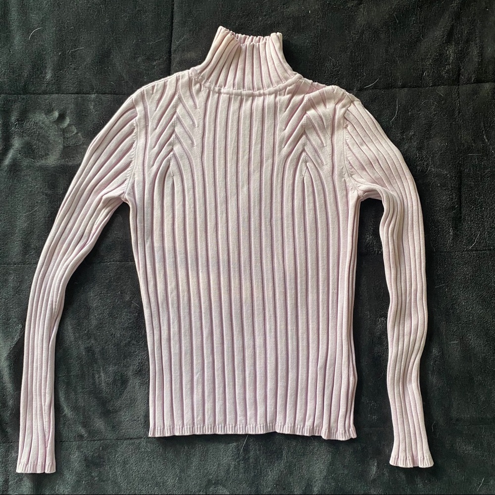 Lilac ribbed turtle neck